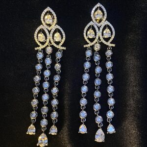 Long Hanging AD Diamond Earrings