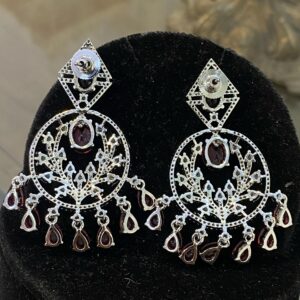 Red Ruby AD diamond Earrings