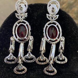 Red Danglers AD diamond earrings