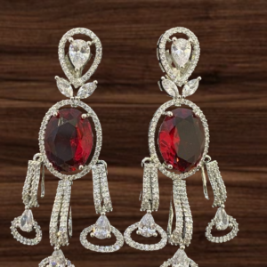 Red Danglers AD diamond earrings