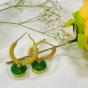 Round golden shape jhumkas