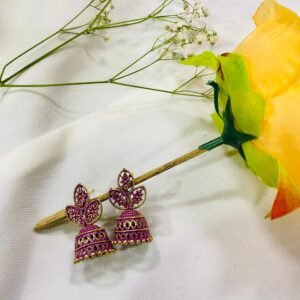 Pink stylish jhumkas