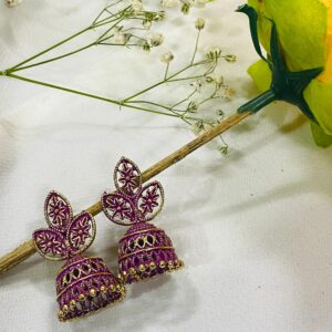 Pink stylish jhumkas