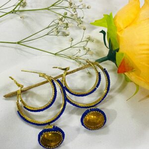 Round golden shape jhumkas