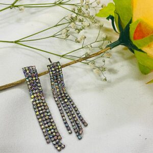 Long glitter earrings