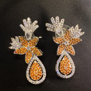 Star shaped AD diamond earring ( Nano setting )