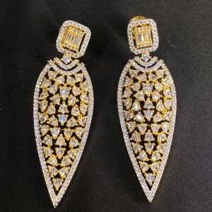 Baby shaped Solitaire AD diamond earrings