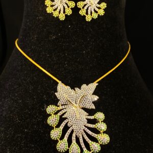 Leaf shaped Pendent set ( Nano setting )