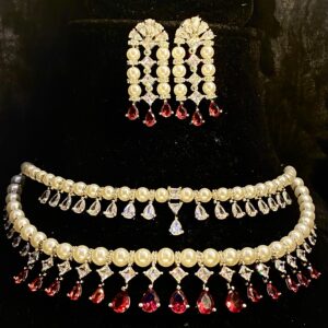 Pearl AD diamond Necklace set