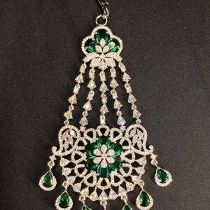 Long Green AD Diamond Passa ( Maang Tikka )