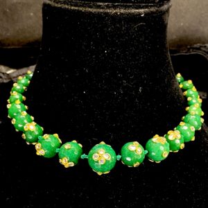 Single line Green Kundan Necklace