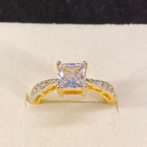 Single Square Solitaire AD Diamond Ring