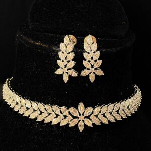 AD Diamond Necklace Choker Set (Backets work)