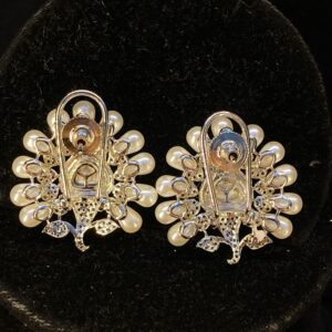 Peacock Pearl AD Diamond Earrings