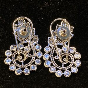 Pearl Round Flower Designer AD Diamond Earrings