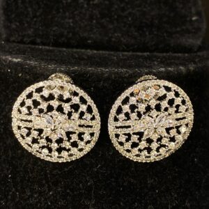 Round Shaped AD Diamond Earrings